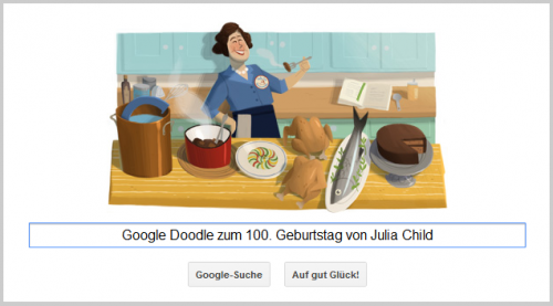 Google Doodle für Julia Child