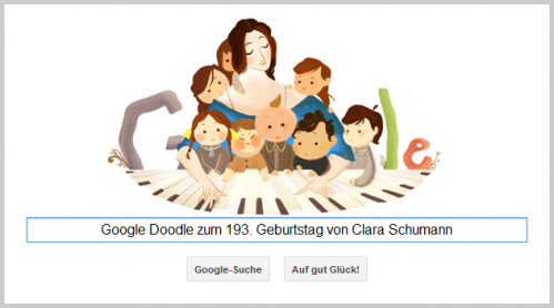 Google Doodle für Clara Schumann