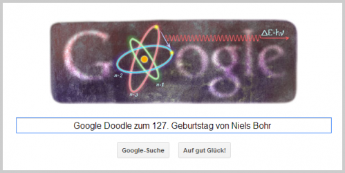Google Doodle für Niels Bohr