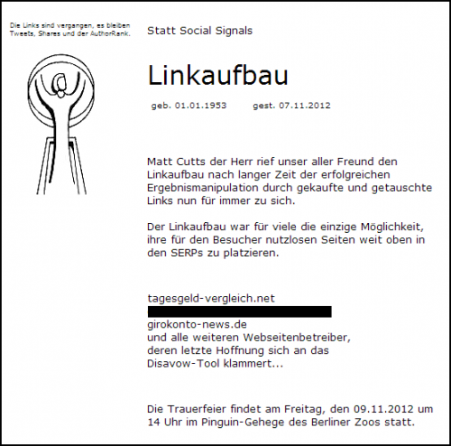 Linkaufbau ist tot