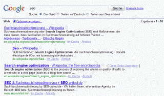 Wikipedia bei Google