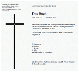 Das Buch ist tot