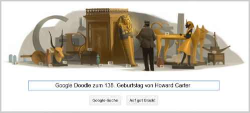 Google Doodle für Howard Carter