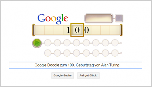 Google Doodle für Alan Turing