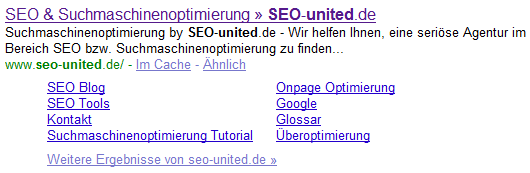 Google Sitelinks Google Sitelinks
