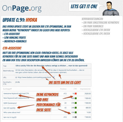 Änderungen des letzten Updates von OnPage.org Änderungen des letzten Updates von OnPage.org