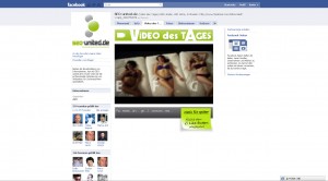 Facebook Anwendung im Seiten / Profiltab