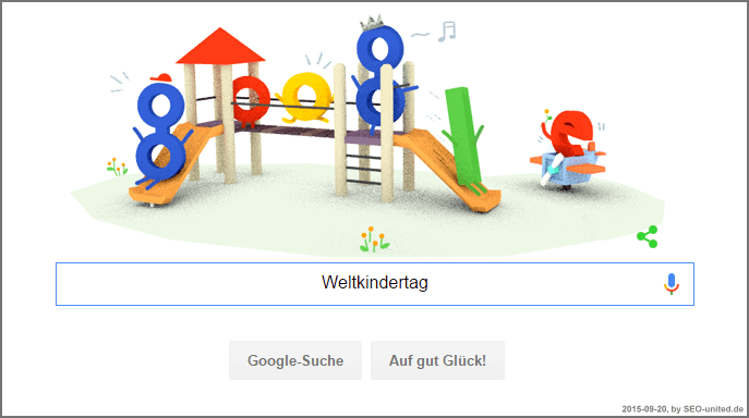 Google Doodle anlässlich des Weltkindertags 2015