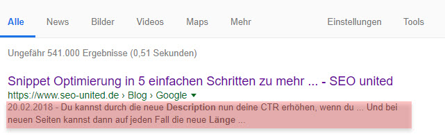 SEO Description Länge