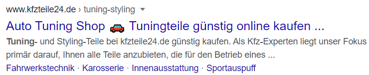 EMOJI SEO Beispiel