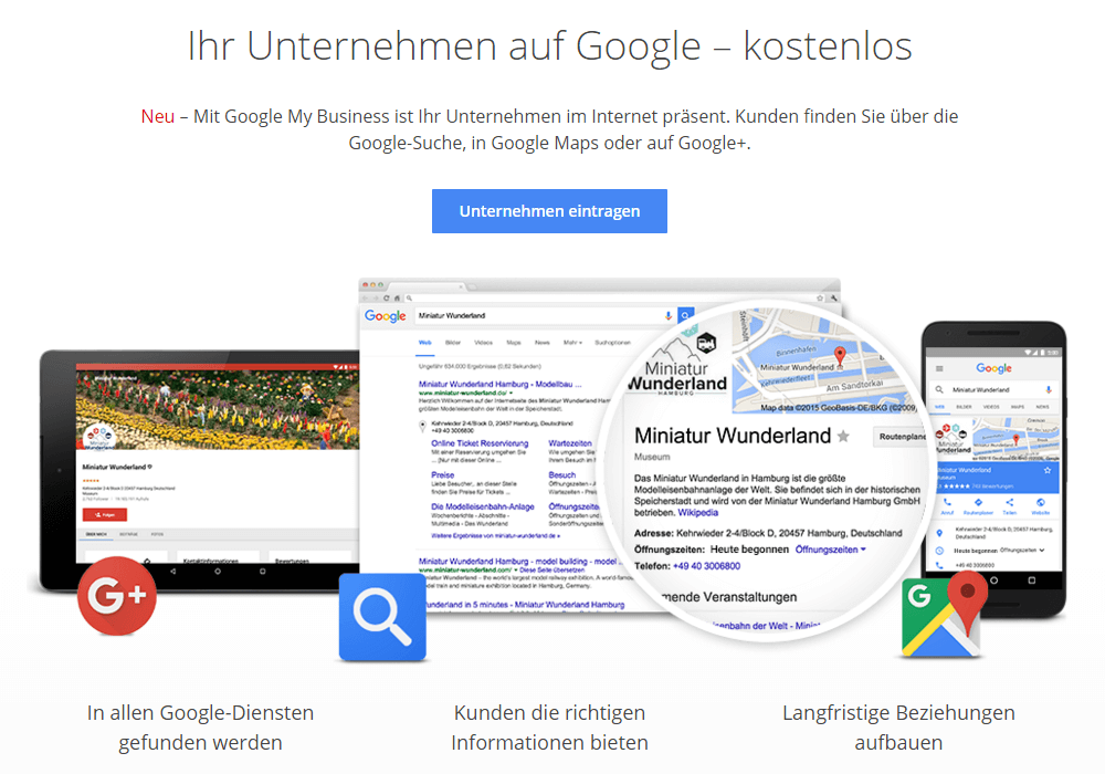 Bei google gefunden werden kostenlos